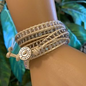 Victoria Emerson Cream Boho Wrap Bracelet